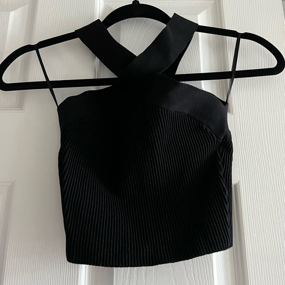 Aritzia Babaton Sculpt Knit Criss Cross Cropped Tank - Picture 2 of 3